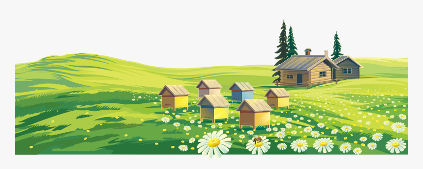 Transparent Green Grass Clipart - Rural Landscape Png, Png Download