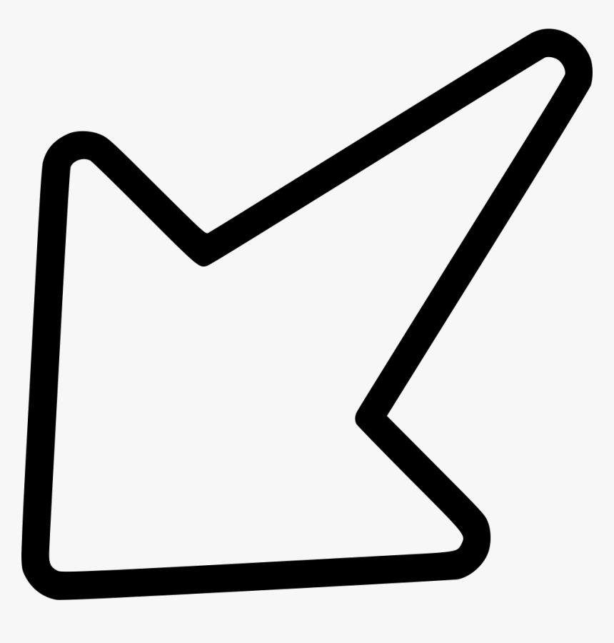 Diagonal South West Down Left Arrow, HD Png Download