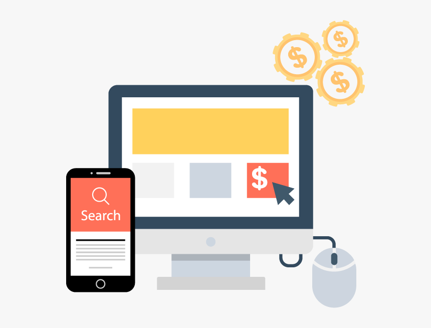 Paid Search Icon Png Yellow - Pay Per Click Icon, Transparent Png