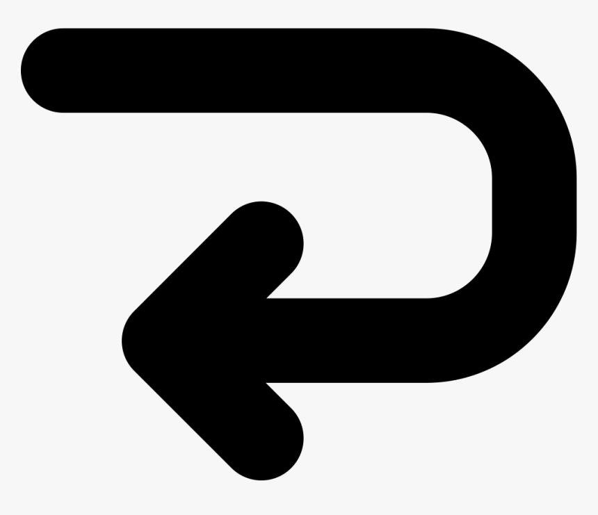 Transparent Arrow Curved Png - Curved In To Left Arrow, Png Download