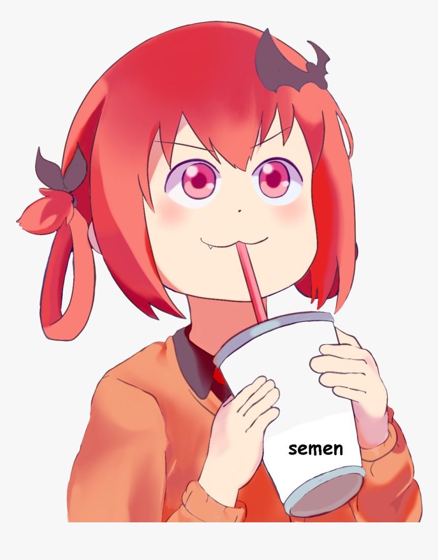 Satania Drinking, HD Png Download