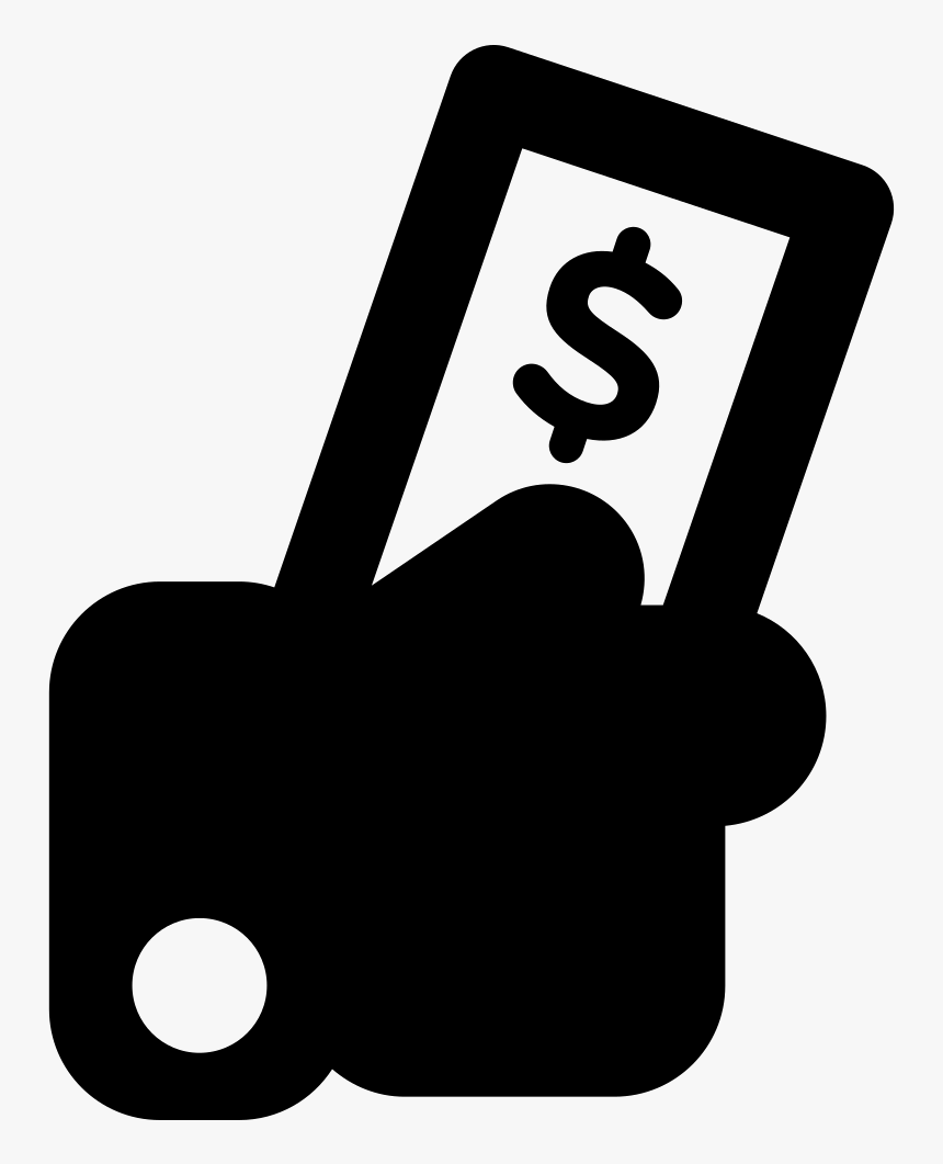 Hand Holding Bill With Dollar Sign - Mano Con Un Billete Vector, HD Png Download