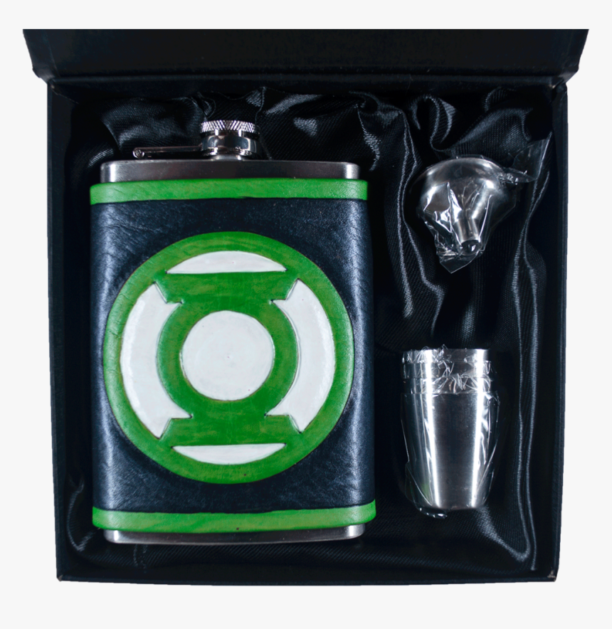 Green Lantern Inspired Flask Set - Pint Glass, HD Png Download