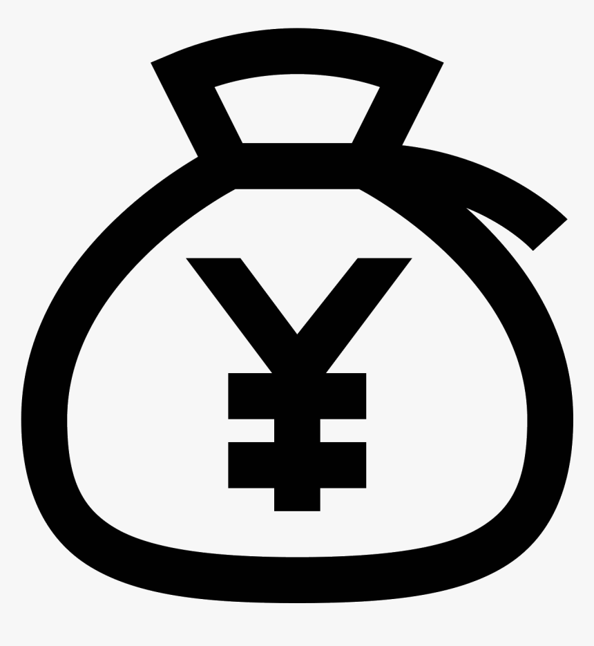 Transparent Dollar Sign Clipart Black And White - Money Yen Icon, HD Png Download
