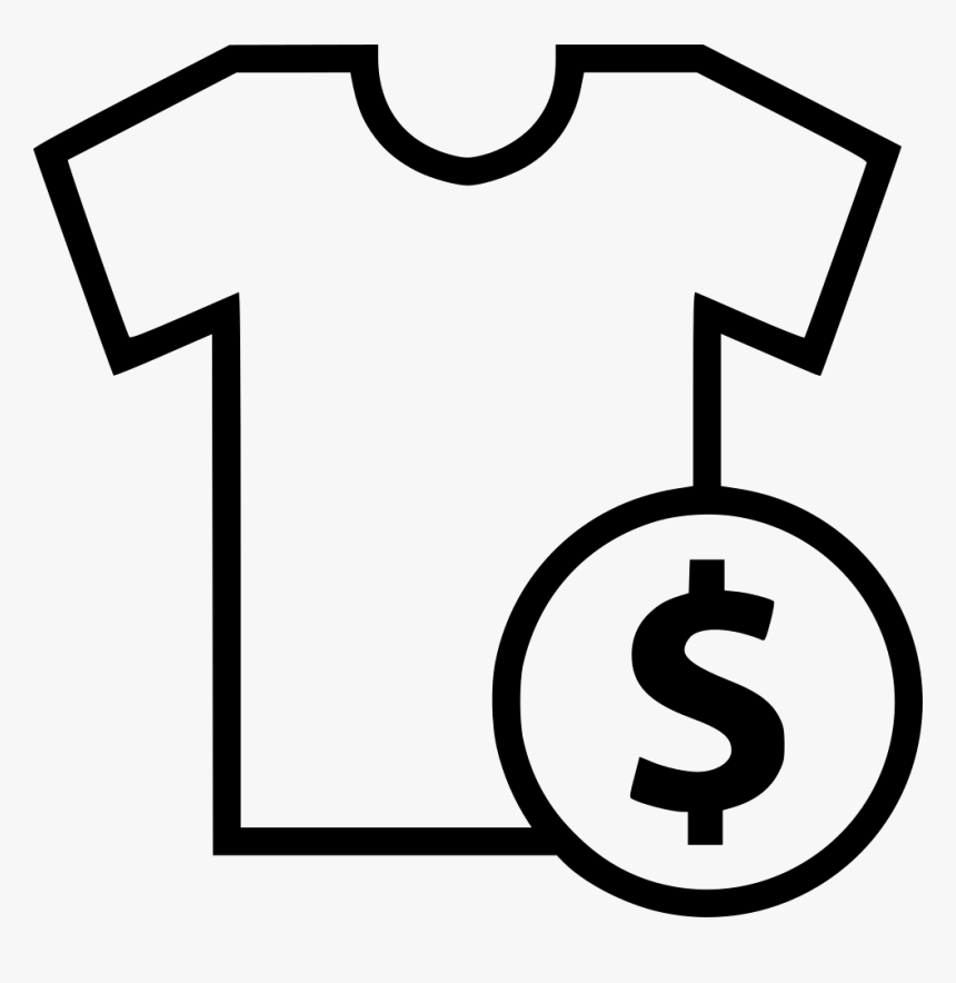 Tshirt Dollar Sign Buy - Transparent T Shirt Icon Png, Png Download