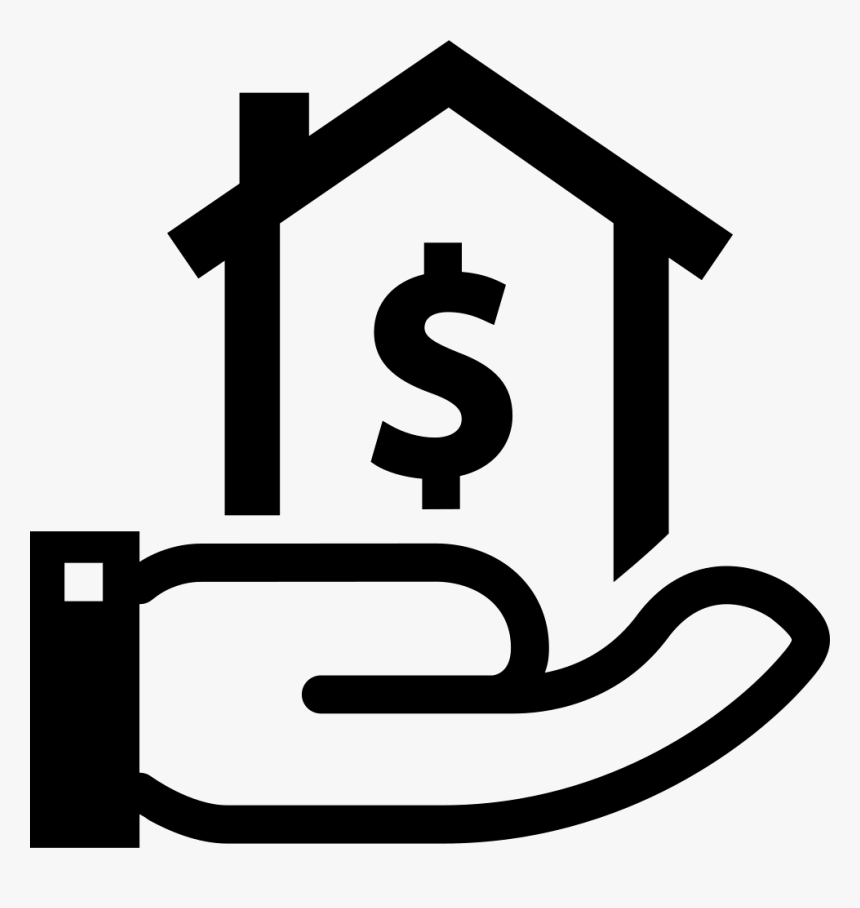 House With Dollar Sign On A Hand - Home Equity, HD Png Download