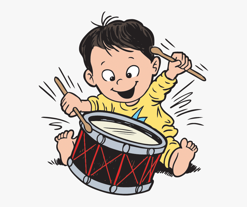 Drumming Toddler Copy - Drummer Png, Transparent Png