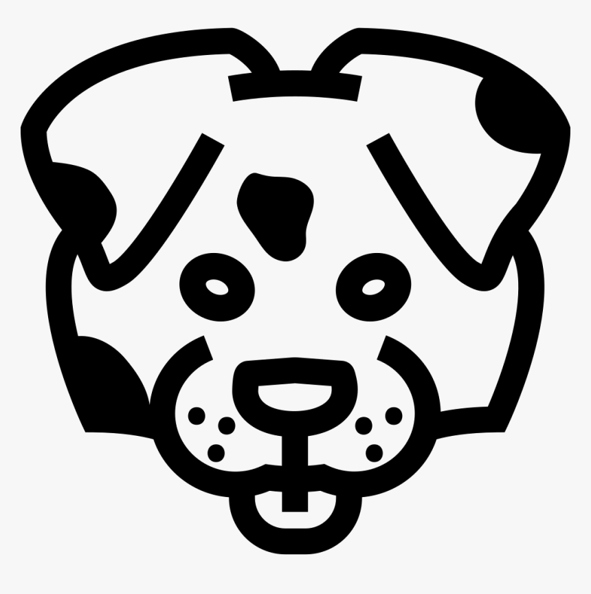 Dog Face Outline Front - Dog Face Outline, HD Png Download