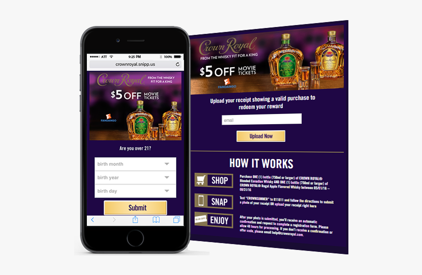 Crownroyal Web - Iphone, HD Png Download