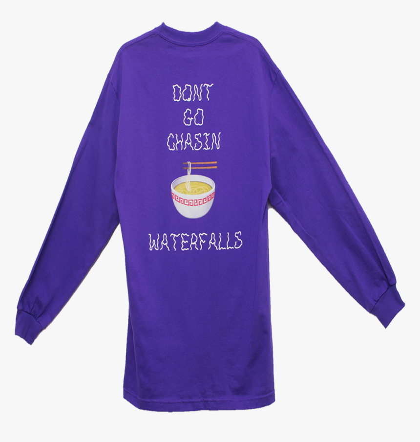 Ramen Waterfalls Purple Just Bring Out The 🍜 - Long-sleeved T-shirt, HD Png Download