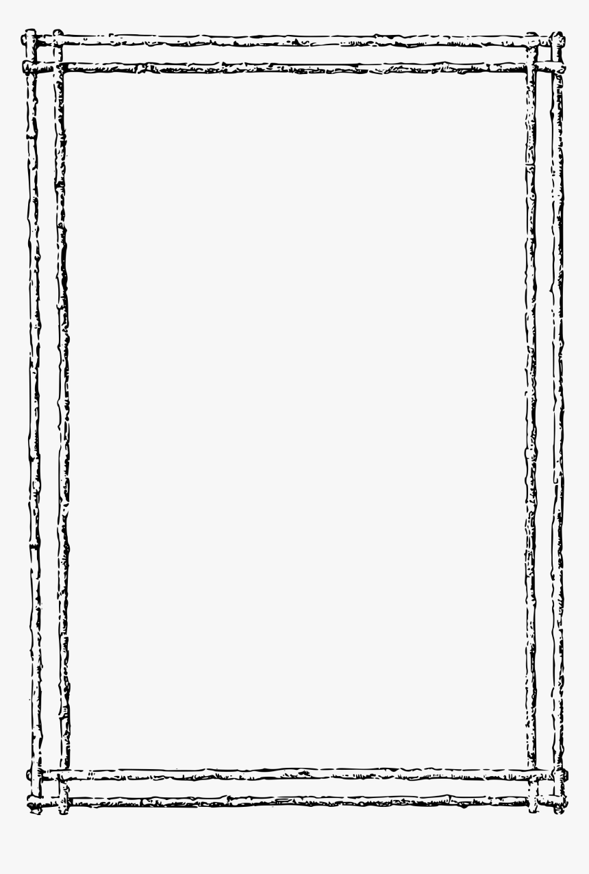 Cane Frame Clip Arts - Butterfly Border Black And White, HD Png Download