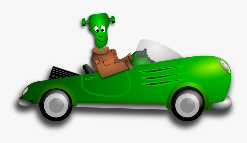 Frankenstein, Halloween, Automobile, Car, Convertible - Lady Driving A Car Clipart, HD Png Download