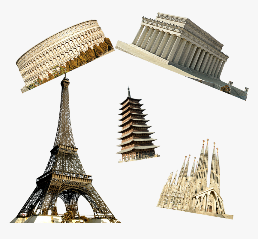 Landmark Buildings In France Png Image - Paris Tour Eiffel Png, Transparent Png