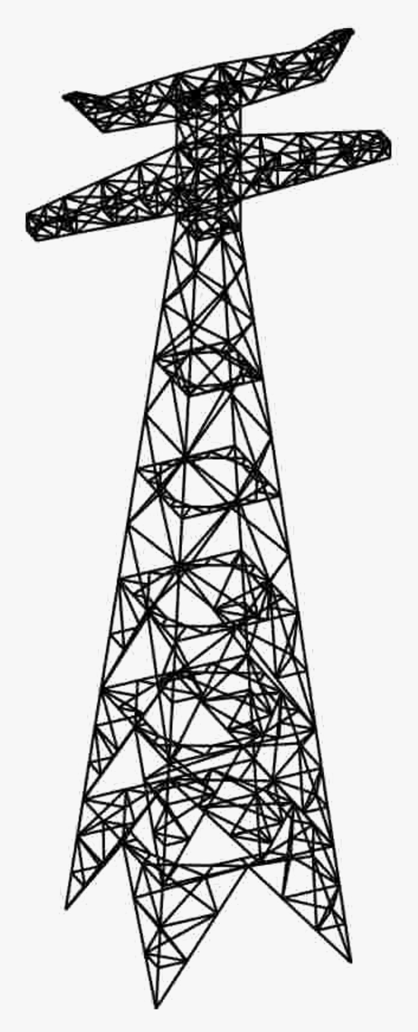 Transmission Tower Transparent Background - Transparent Electric Tower Png, Png Download