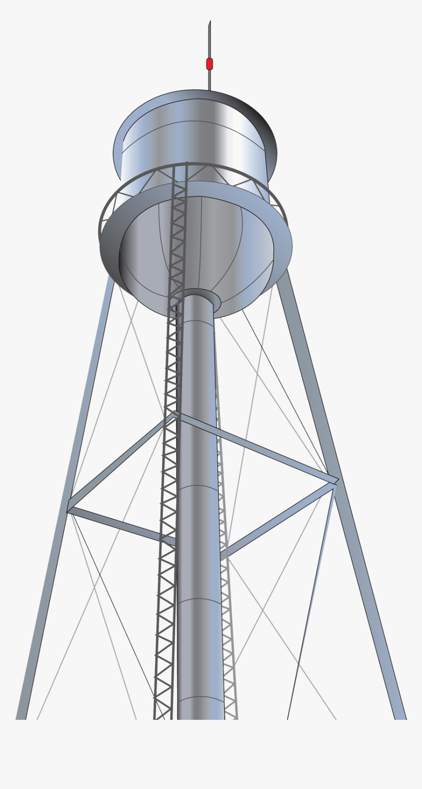 Water Tower Clip Art Png Free - Steel Structure Water Tank Png, Transparent Png