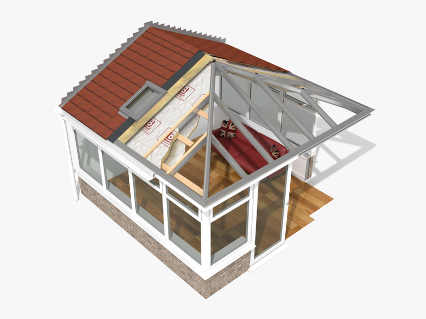 Warmroof Conversion Conservatory - Roof Tiles, HD Png Download