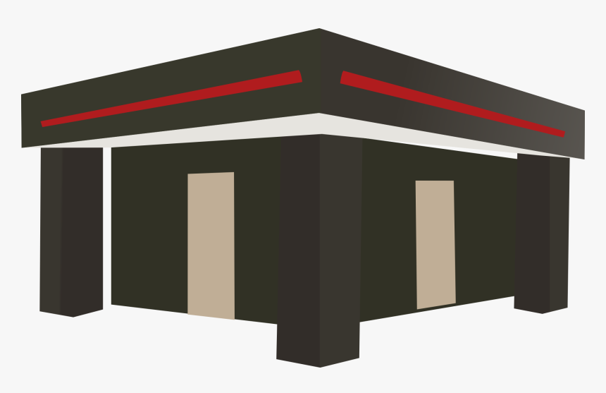 Flat Roof, Terrace, Platform Roof, Fair, Saloon, Stand - Flat Roof House Clipart, HD Png Download