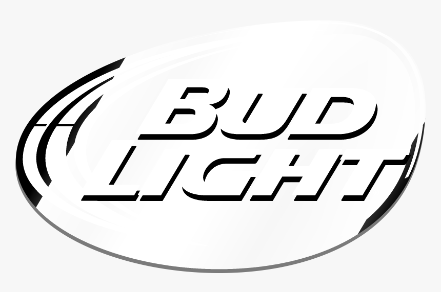 Bud Light Logo Black And White - Bud Light, HD Png Download