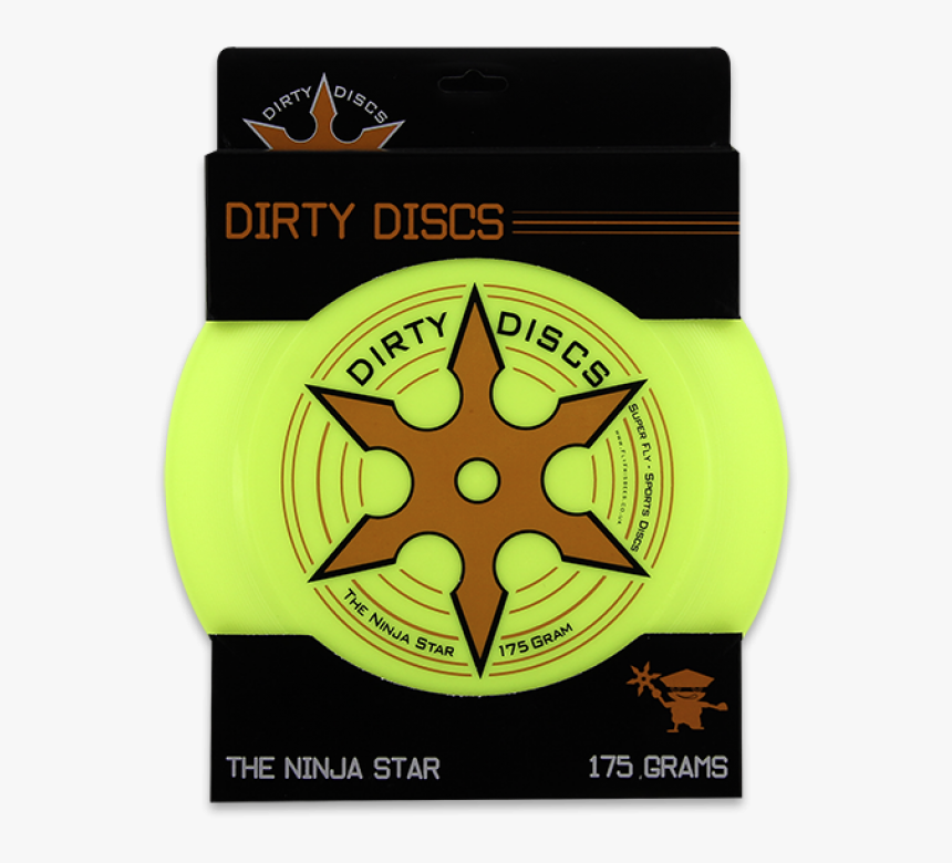 Dirty Disc Ninja Star Frisbee - Label, HD Png Download