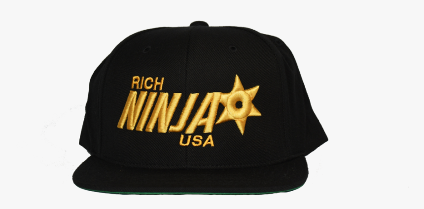 Rich Ninja Star Snapback Black , Png Download - Baseball Cap, Transparent Png