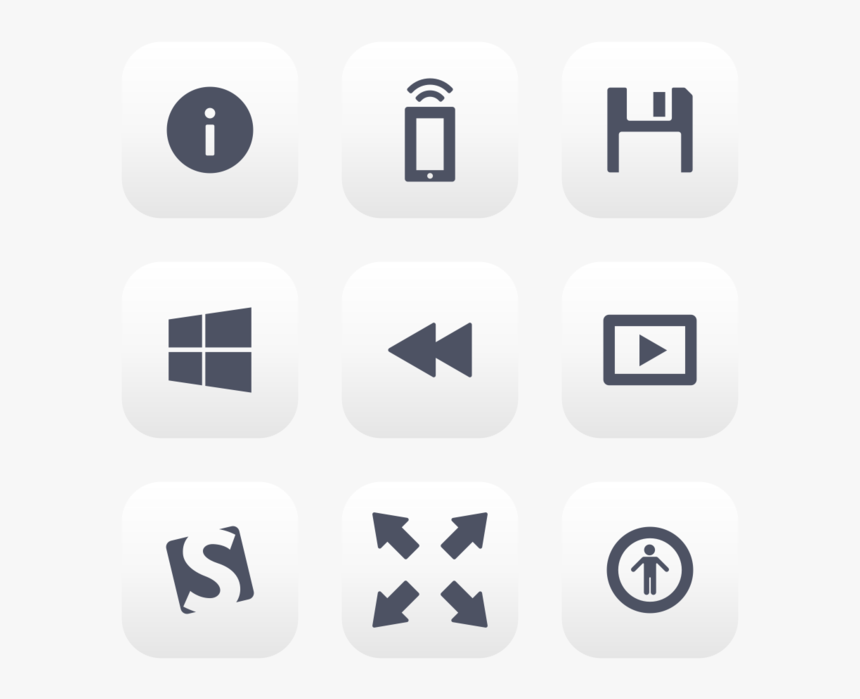 Mimetype Icon In Style Flat Rounded Square Blue Gray - Cross, HD Png Download