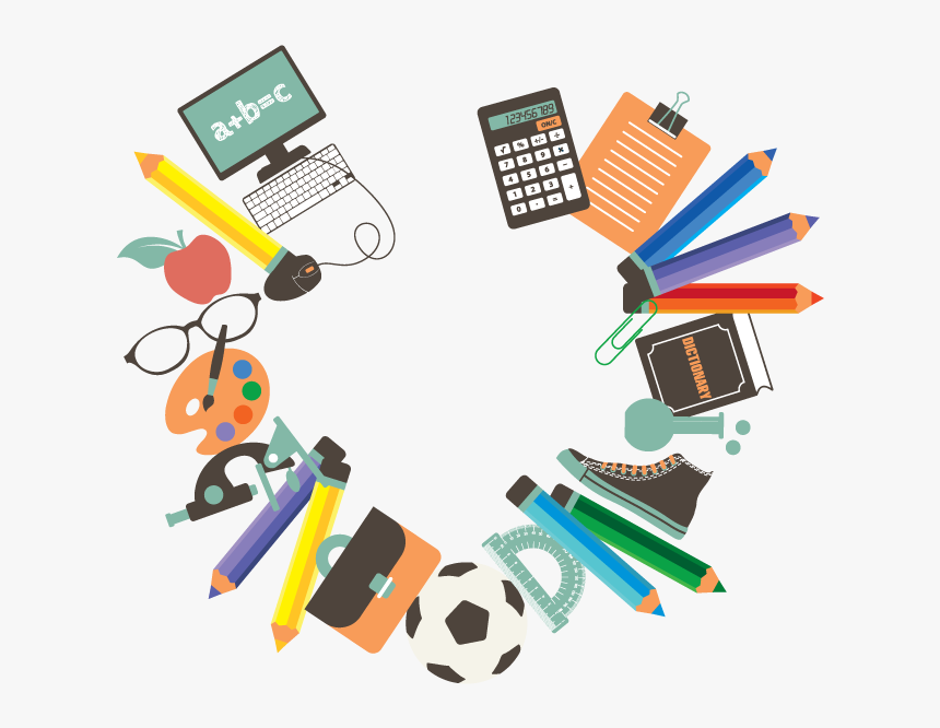 School Supplies Blackboard - School Supplies Png, Transparent Png