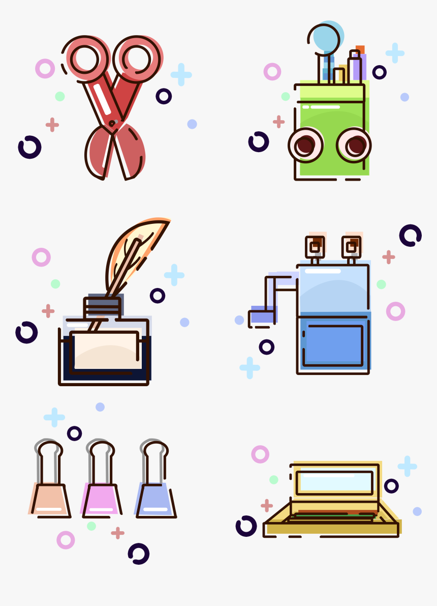 Transparent School Supplies Clipart Free - การ์ตูน อุปกรณ์ การ เรียน, HD Png Download