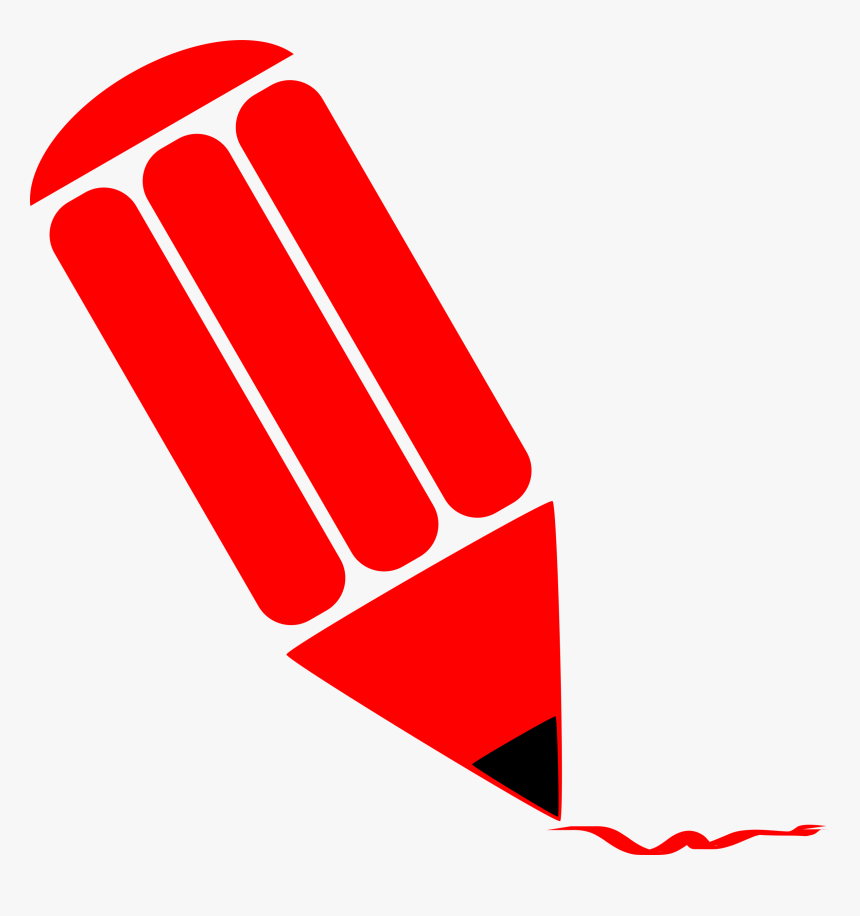 Crayons Clipart Red Crayon - Pencil Stylized, HD Png Download
