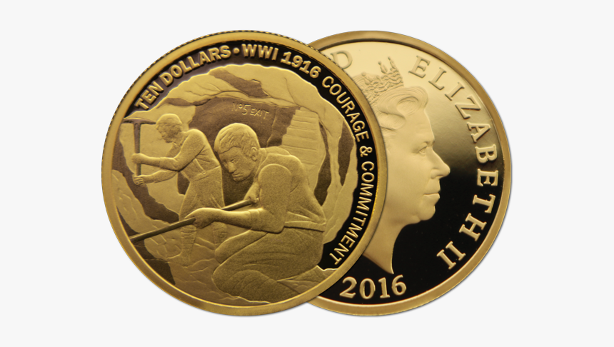 2016 Ww1 Gold Coin - Новинки Нумизматики, HD Png Download