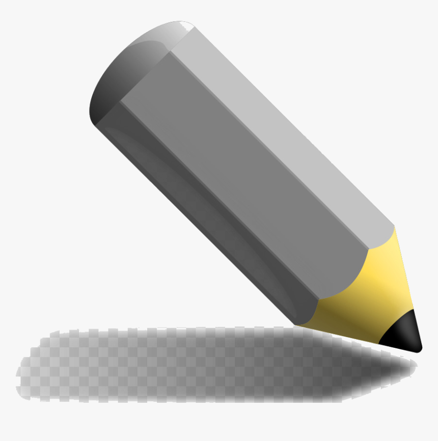 Gray Crayon Pencil Colored Angle Technology Transparent - Clipart Green Pencil, HD Png Download