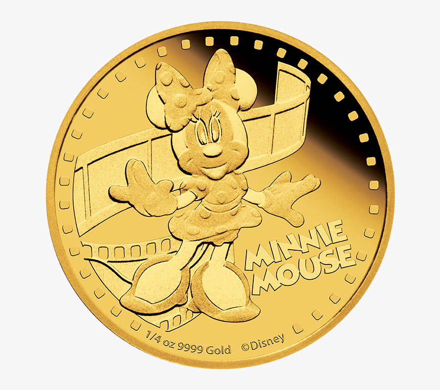 2014 1/4 Oz Gold Coin - Minnie Mouse Coin Png, Transparent Png