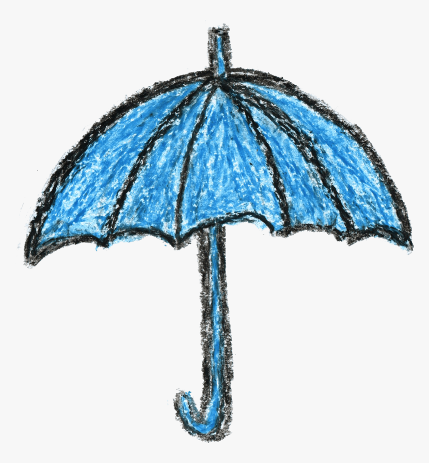 Crayon Umbrella Drawing - Crayon Drawing Transparent, HD Png Download