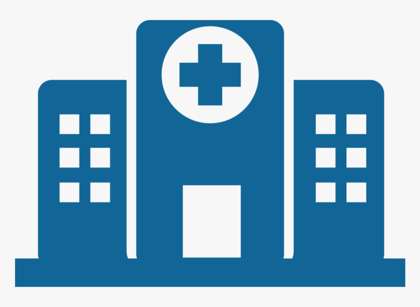 Hospital Clipart Black - Hospital Building, HD Png Download