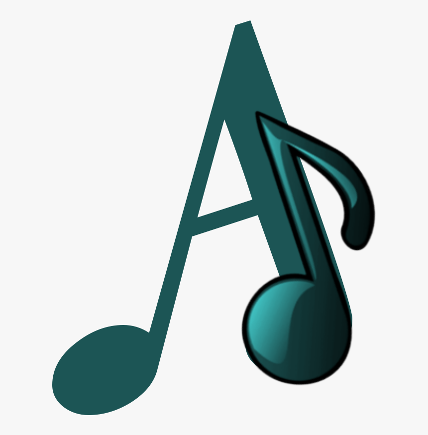 Abecedario Verde Con Notas De Música - Abecedario Con Notas Musicales, HD Png Download