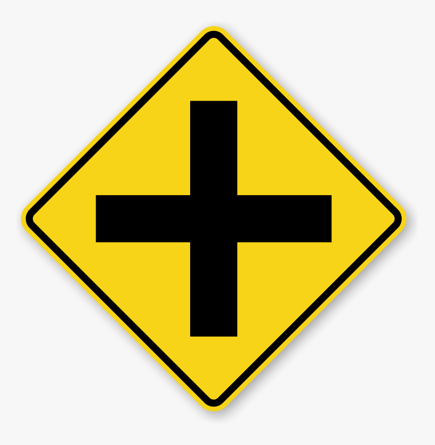 Crossroad Ahead Sign, HD Png Download