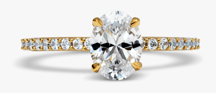 Paloma Diamond Yellow Gold Engagement Ring - Engagement Ring, HD Png Download