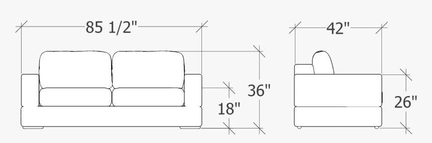 La Paloma Loveseat 8036 1 - Studio Couch, HD Png Download
