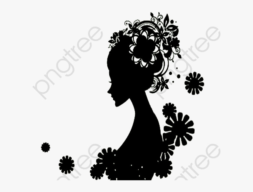 Transparent Flowers Clipart Black And White - Henna Flower Clipart Black And White, HD Png Download
