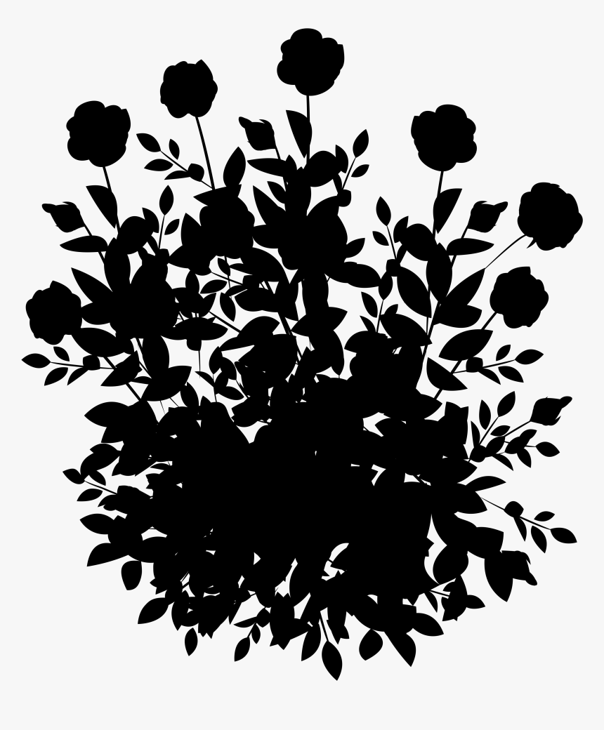 Plant Silhouette Pattern Leaf Flowering Font Clipart - Plants Silhouette Png, Transparent Png