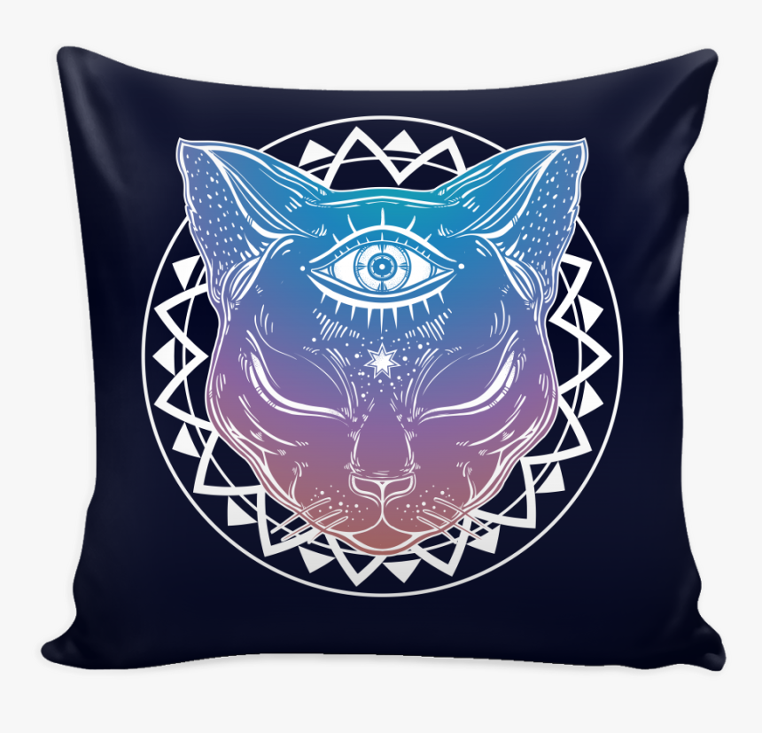 Third Eye Cat Pillow Cover - Black Cat Third Eye, HD Png Download