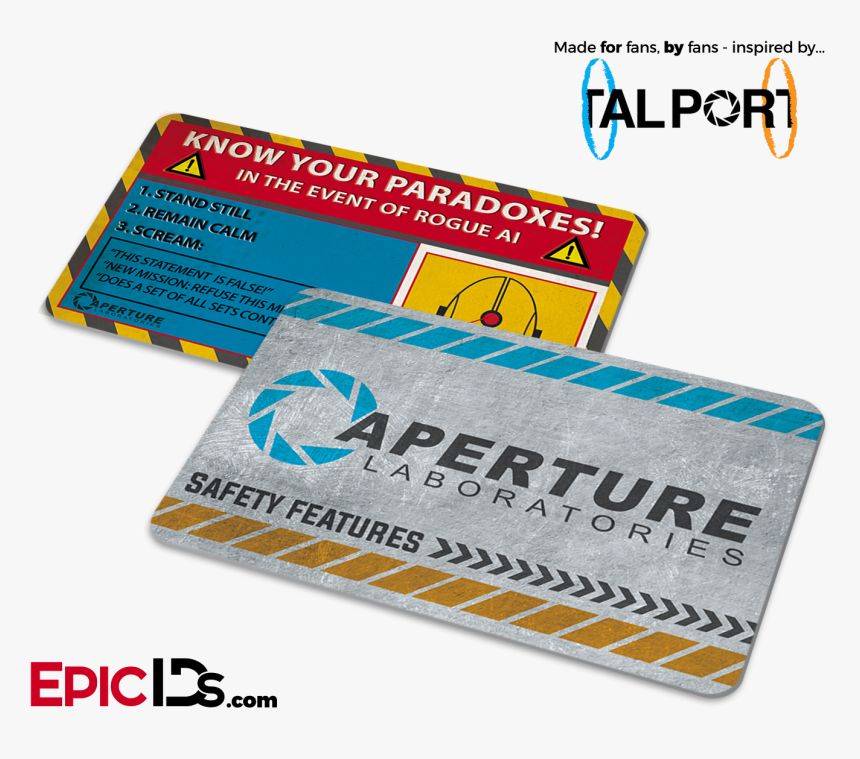 Portal Inspired Aperture Labs Know Your Paradoxes - Aperture Portal Video Game, HD Png Download