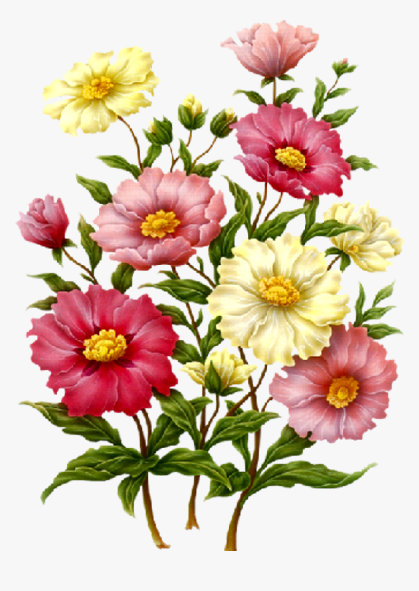 Pink Flower Vine Png Download - Decoupage Flower Png, Transparent Png