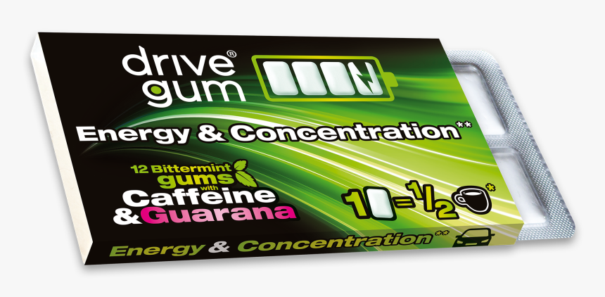 Drive Gum Energy Gum With Caffeine And Guarana, HD Png Download
