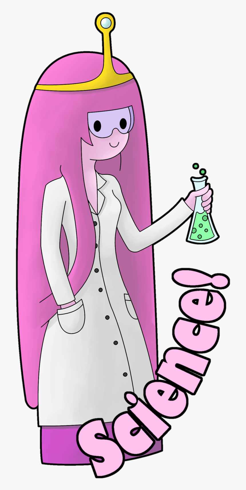 Science By Herbivoreross Princess Bubblegum - Princess Bubblegum Scientist Drawing, HD Png Download