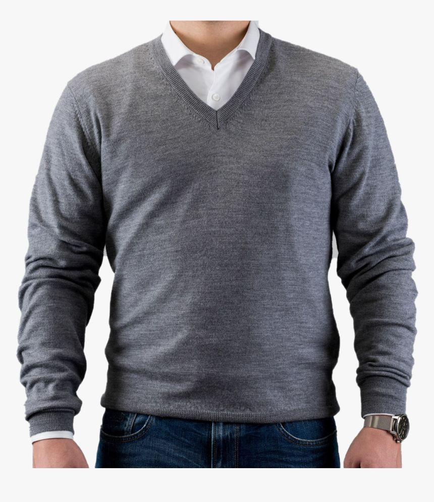 Merino Wool Sweater And Dress Shirt, HD Png Download