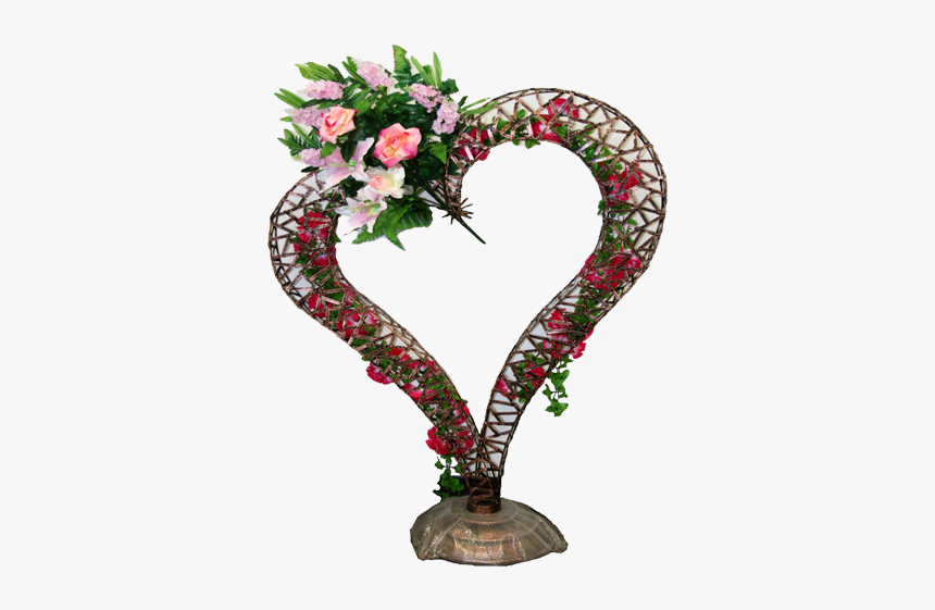 Floral Vine Heart Bronze Decoration - Artificial Flower, HD Png Download