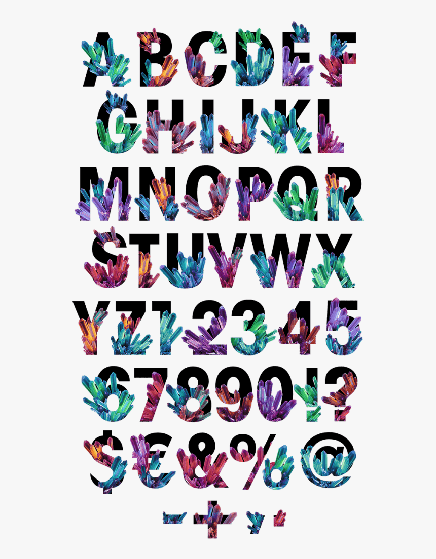 Crystal Inside Style Font - Crystal Font, HD Png Download