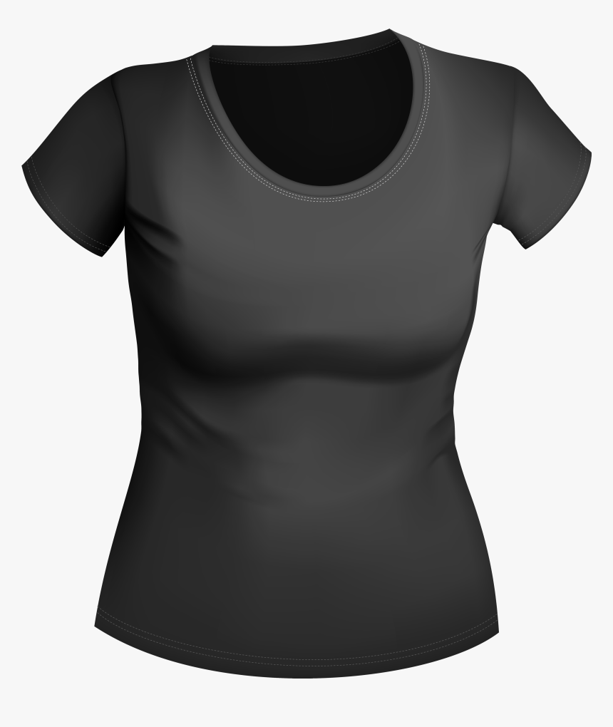 Female Black Shirt Png Clipart - Female Black Shirt Png, Transparent Png