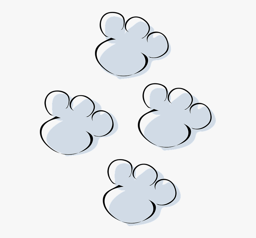Footprints, Snow, Traces, Rabbit, Bunny, Winter, Cold - Snow Footprint Cartoon, HD Png Download