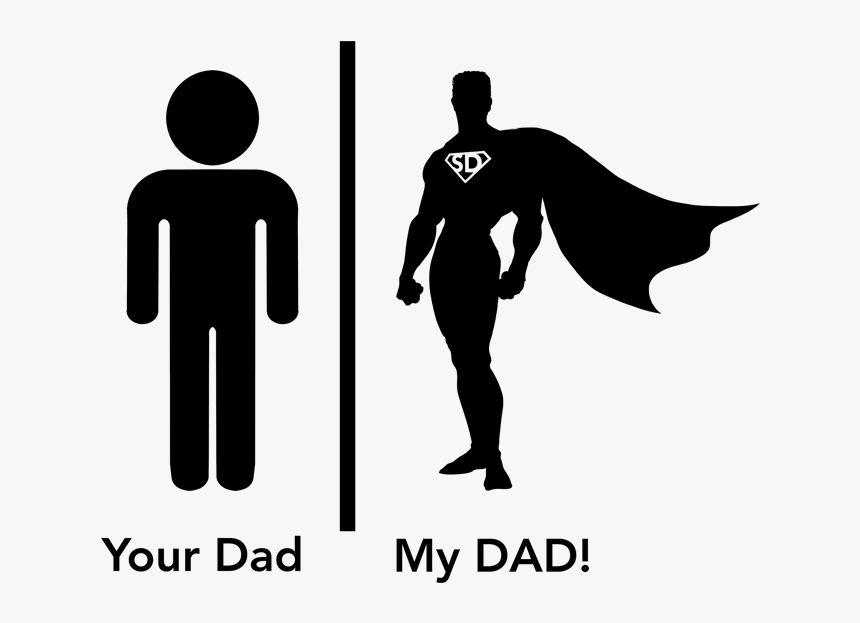 Transparent Superhero Silhouette Png - Your Dad Vs My Dad By Shruti Arjun Anand, Png Download